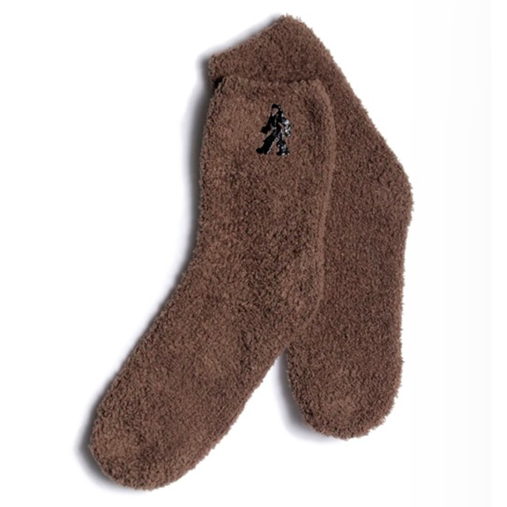 New Slipper Fuzzy Yeti Socks, Unisex Grey and Brown - Picture 2 of 5